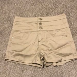 High Waisted 3-Button Shorts